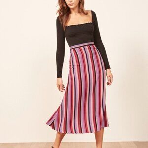 Reformation Bea Skirt Striped Size 2 GUC